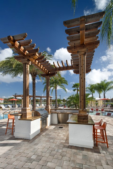 Pool Bar gas grill station