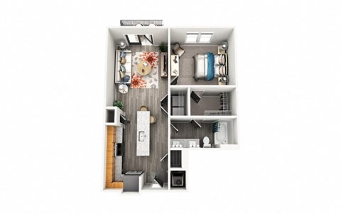 the floor plan 1 bedroom 119
