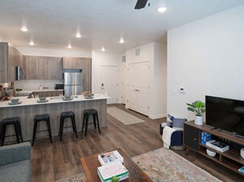 Eat-In Kitchen Table With Sink at Foothill Lofts Apartments & Townhomes, Utah