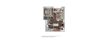 1 Bed Floorplan at The Atlas in Idaho Falls, ID
