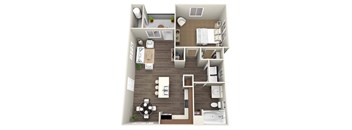 1 Bedroom x 1 Bathroom Floorplan at The Matheson Apartments, Tremonton