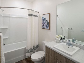 Spa Inspired Bathroom at Foothill Lofts Apartments & Townhomes, Utah, 84341 - Photo Gallery 19