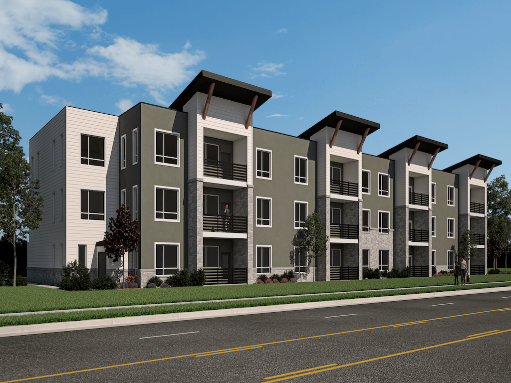 Apartment Building Exterior at Orchard Park Apartments, Idaho Falls Idaho