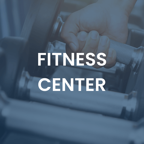 A person is working out at a fitness center.