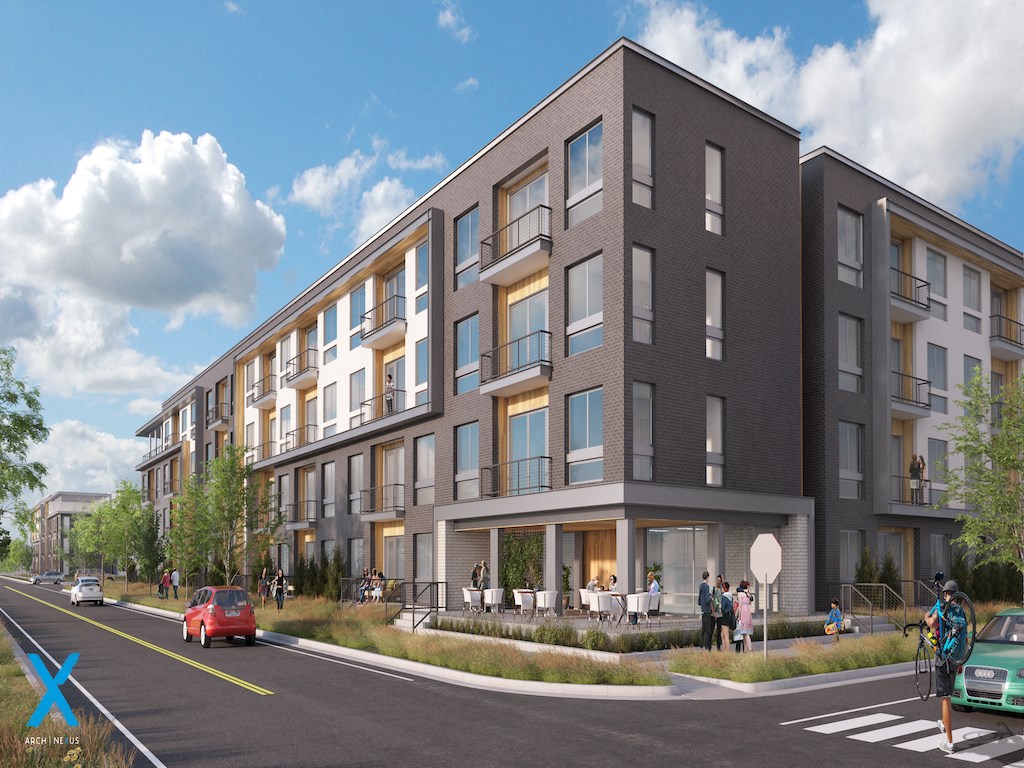 Exterior of Building at The Arza Apartments