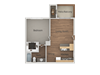 1 Bed 1 Bath Floor Plan 1 Bed 1 Bath Floor Plan at Glen Oaks Apartments, Glendale