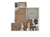 1 Bedroom 1 Bathroom Floor Plan 1 Bedroom 1 Bathroom Floor Plan at Glen Oaks Apartments, Glendale, Arizona