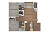 2 bedroom 2 bath Floor Plan 2 bedroom 2 bath Floor Plan at Glen Oaks Apartments, Glendale, 85301