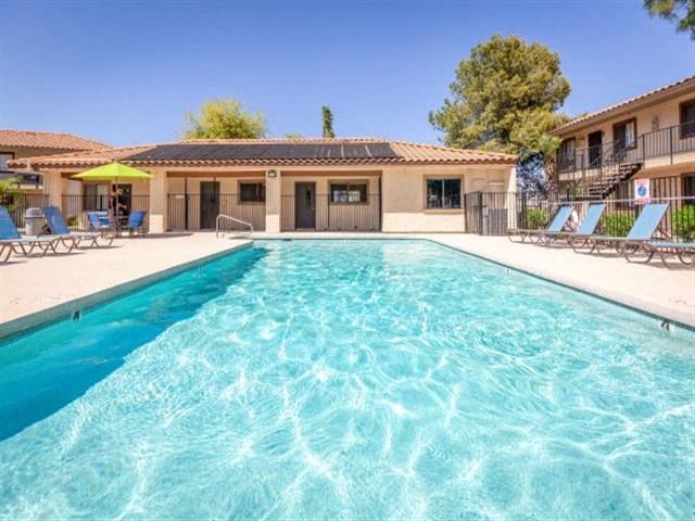 Glimmering Pool View at Sands Apartments, Mesa, Arizona