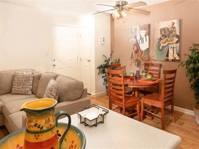 Living Room With Dining Area Living Room With Dining Area at Sands Apartments, Mesa, AZ, 85213