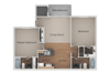 Two Bed Two Bath Floor Plan Two Bed Two Bath Floor Plan at Cimarron Place Apartments, Tucson, 85712