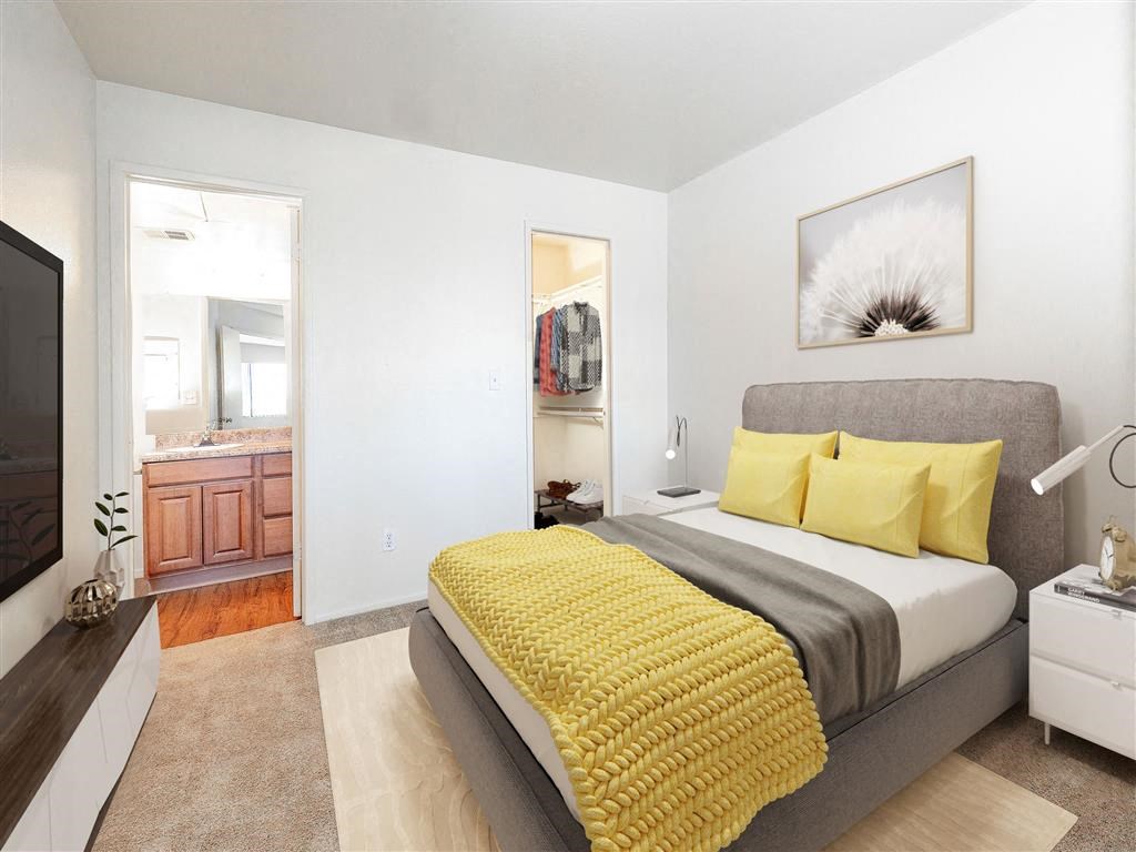 Primary Bedroom with ensuite at Rio Seco Apartments, Tucson