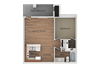 1 Bed 1 Bath Floor Plan 1 Bed 1 Bath Floor Plan at Rio Seco Apartments, Tucson