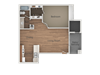 1 Bedroom 1 Bathroom Floor Plan 1 Bedroom 1 Bathroom Floor Plan at Rio Seco Apartments, Arizona