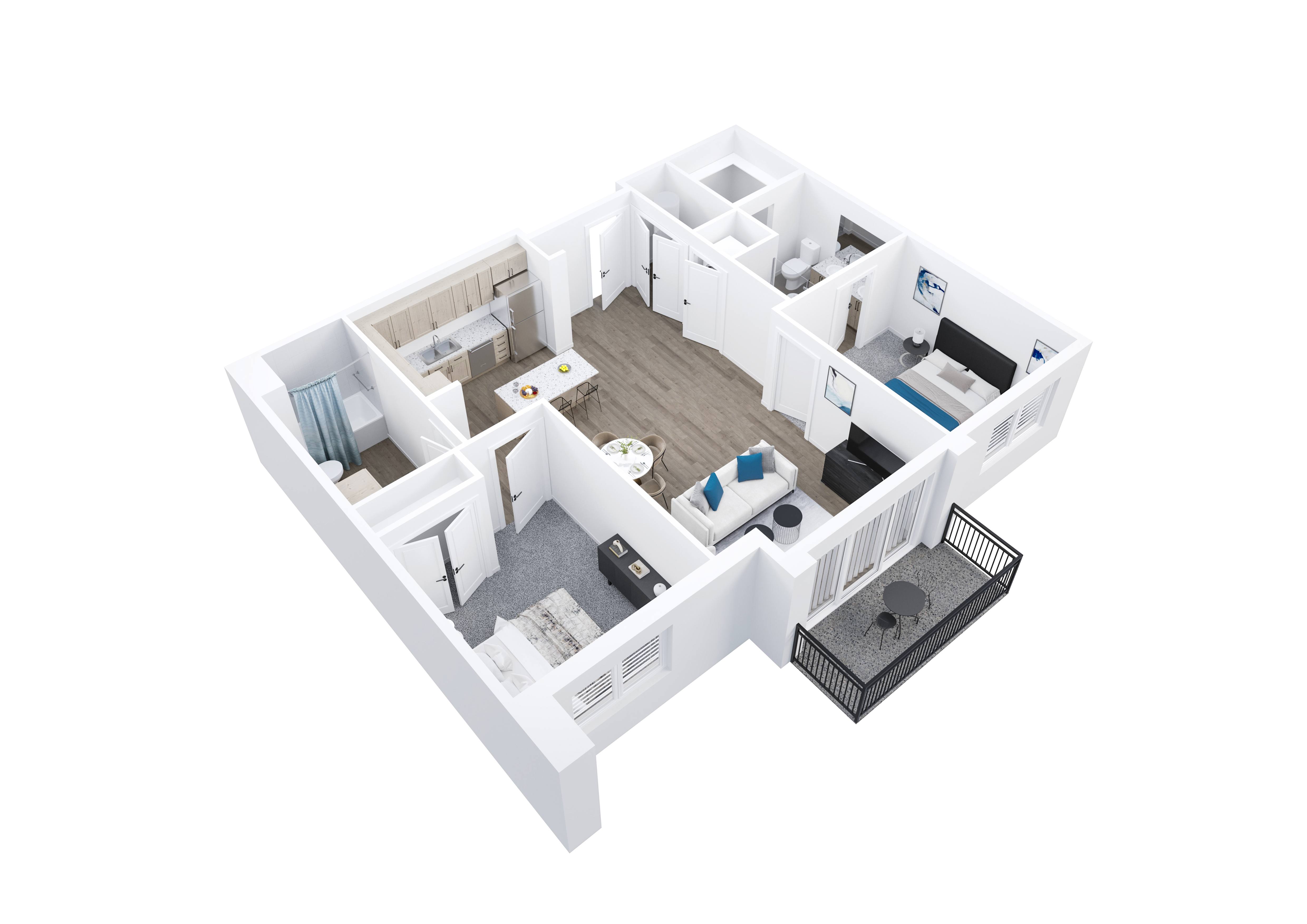 Anthology 2 Bedroom Floorplan Plath
