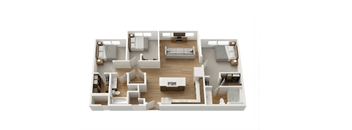 Aurora 3 Bedroom 2 Bathroom Floorplan