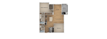B1 2Bed_2Bath at Avena Apartments, Thornton, 80233