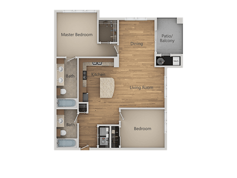 B1 2Bed_2Bath at Avena Apartments, Thornton, 80233