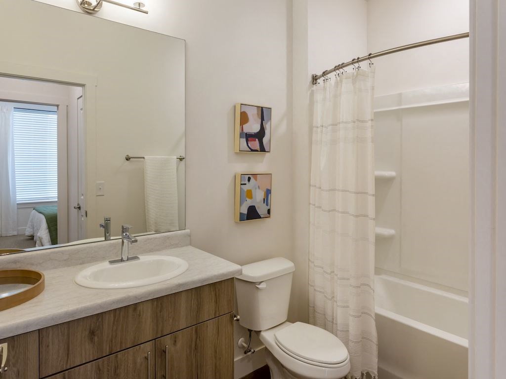 Bathroom with Soaking Tub at Ridge View Apartments (MA) web