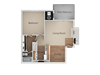 1 Bed 1 Bath Floor Plan 1 Bed 1 Bath Floor Plan at Edgewater Isle Apartments & Townhomes, Hanford, CA