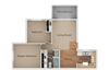 2 Bedroom 1 Bath Floor Plan 2 Bedroom 1 Bath Floor Plan at Aspen Park Apartments, California, 95823