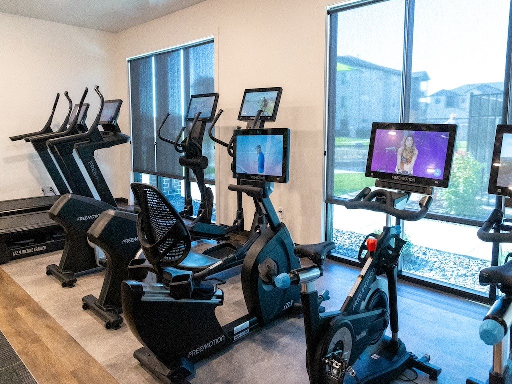 Cardio Machines in Fitness Center at Ridge View Apartments (MA)