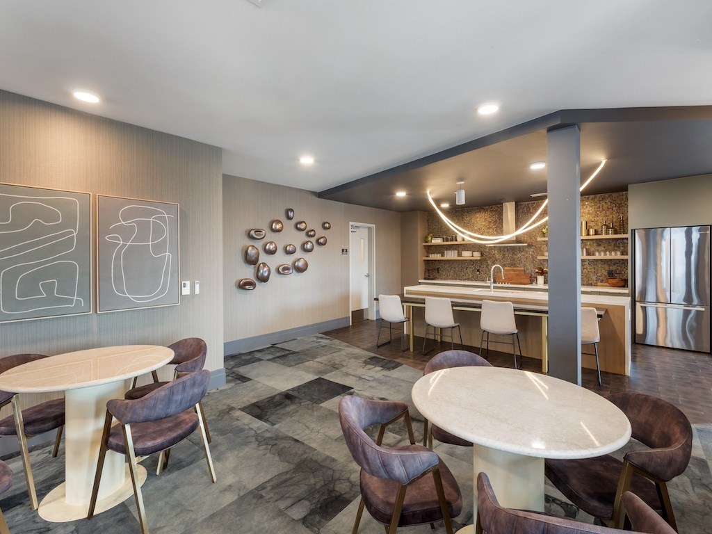 Chairs at Kitchen in Clubhouse at City Lofts Apartments
