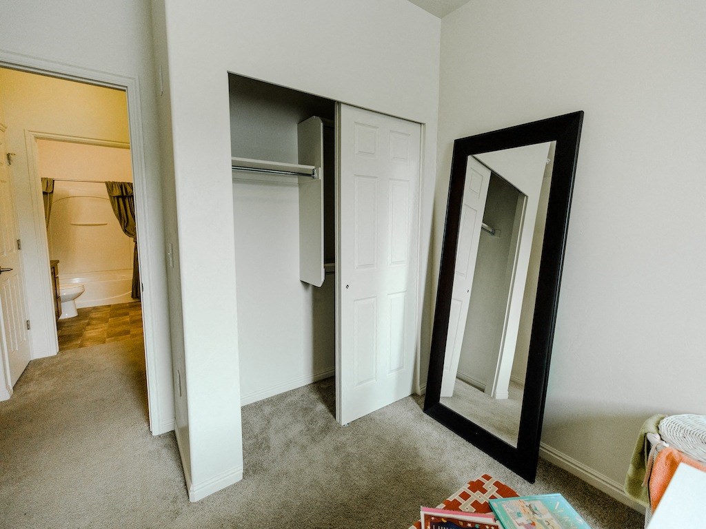Closet Space in Bedroom at Falls at Riverwoods