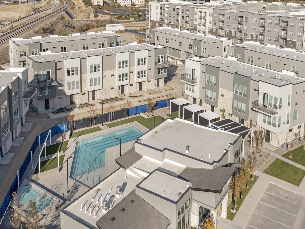 An Aerial View of The Austin Townhomes, Draper, UT 84020