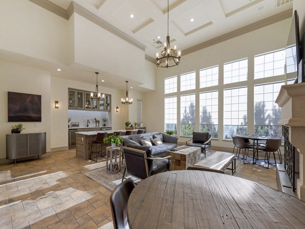 Open Concept Room with Large Windows at Echo Ridge