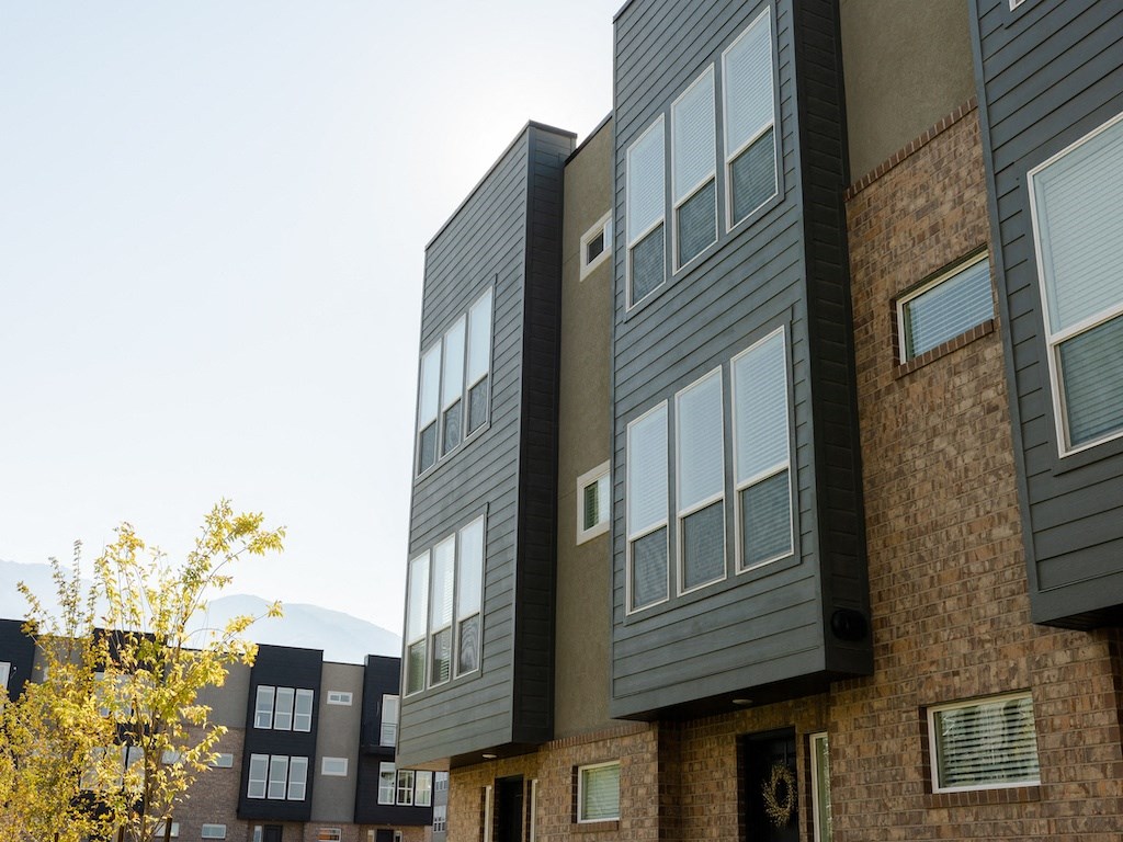 Exterior View of Trilevel Townhomes at Parc at Day Dairy Apartments and Townhomes, Draper