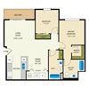 2 Bed 2 Bath Floor Plan 2 Bed 2 Bath Floor Plan at Florentine Villas Apartments, Midvale, 84047