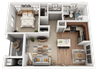 1 Bedroom 1 Bathroom Floor Plan 1 Bedroom 1 Bathroom Floor Plan at Foothill Lofts Apartments & Townhomes, Utah, 84341