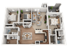 3 bedroom 2 bath Floor Plan 3 bedroom 2 bath Floor Plan at Foothill Lofts Apartments & Townhomes, Logan