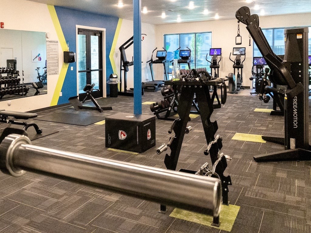 Fully Equipped Fitness Center at Ridge View Apartments