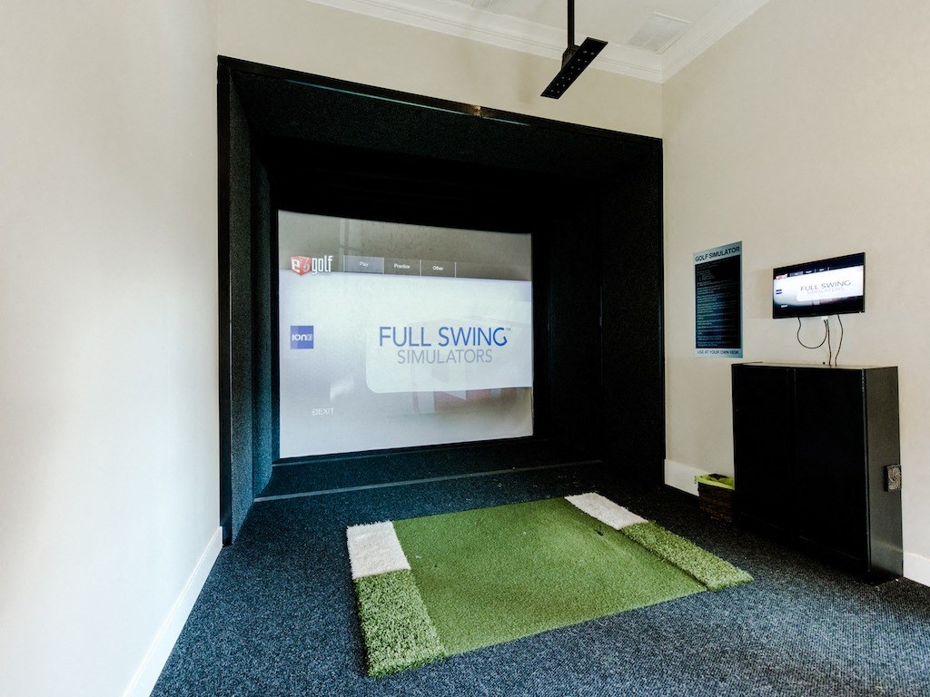 Golf Simulator at Parc at Day Dairy Apartments and Townhomes, Draper, Utah