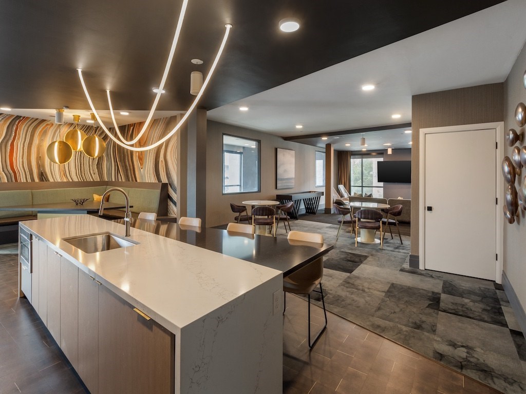Kitchen in Clubhouse at City Lofts Apartments