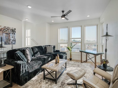 Large Couch in Living Room at The Amber
