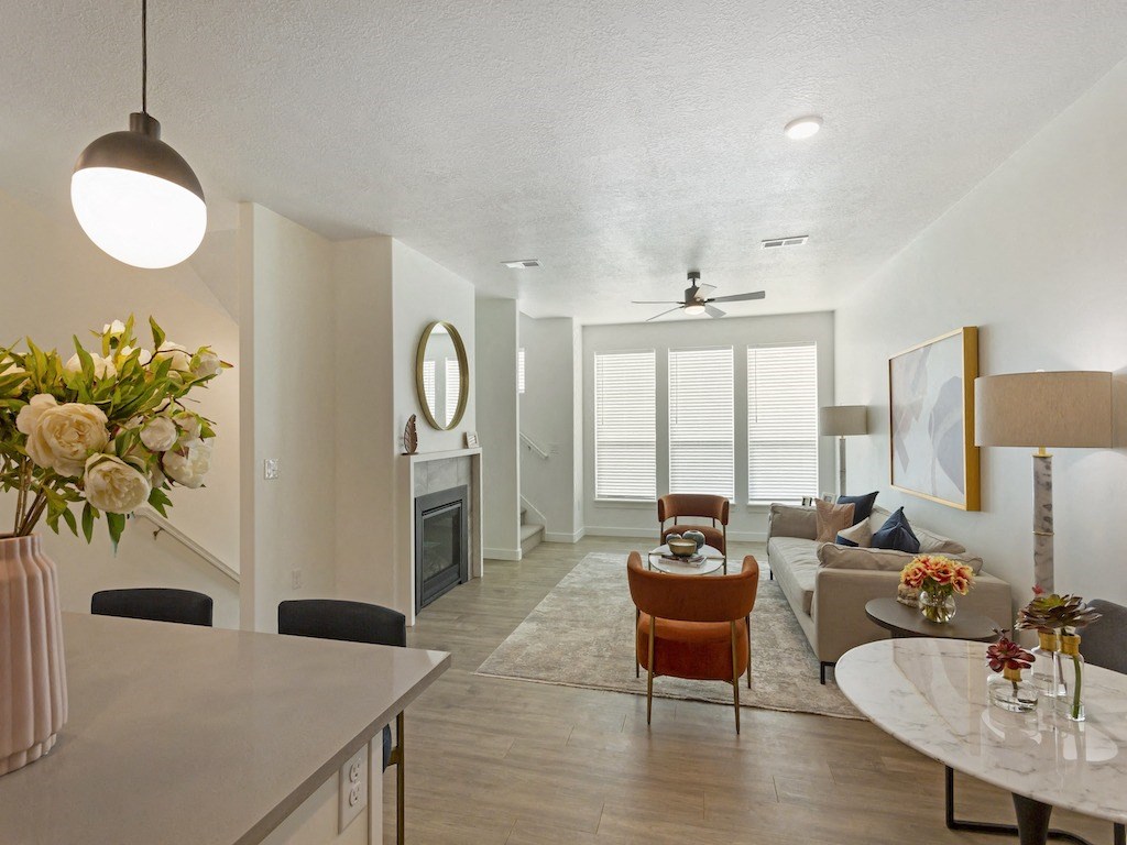 Open Living Area at The Austin Townhomes, Draper, UT 84020