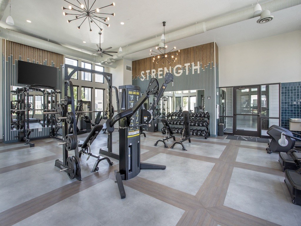 Large gym at The Austin Townhomes Large gym at The Austin Townhomes