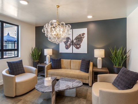 Living Area in Clubhouse at Maye House Apartments