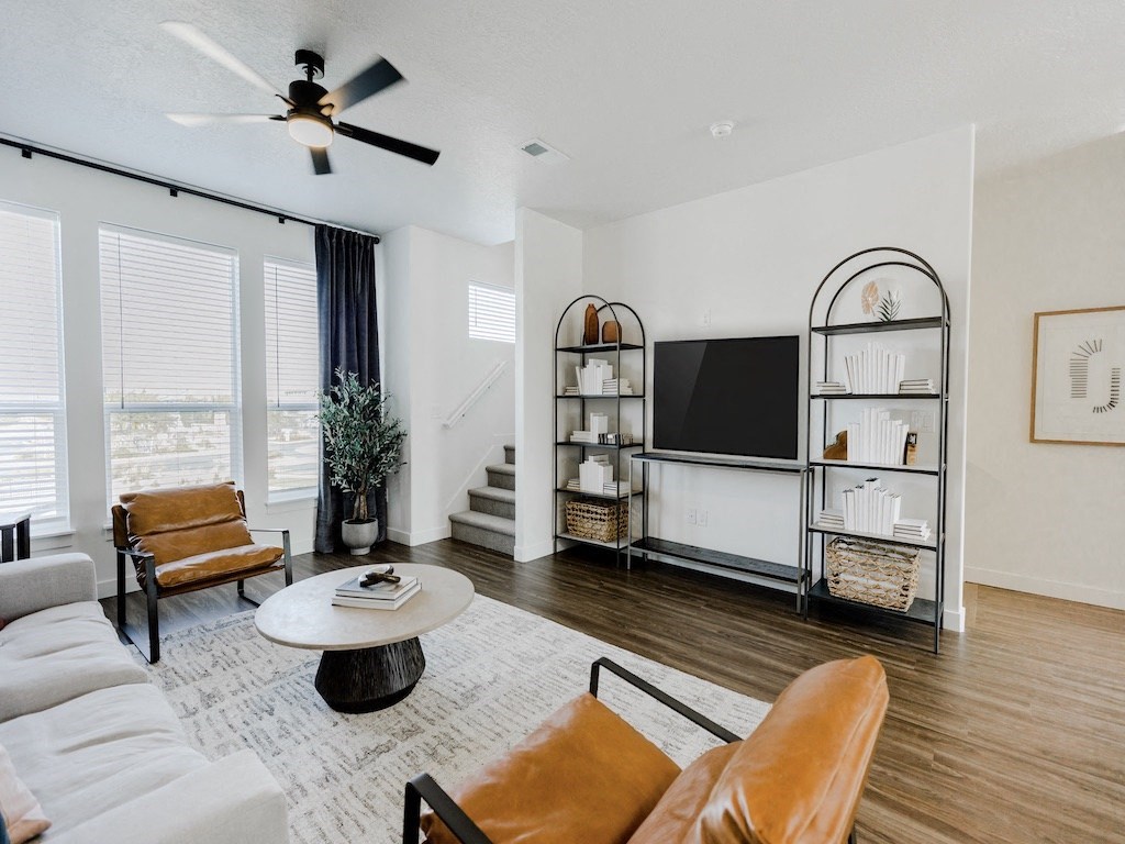 Townhome Living Area at Parc at Day Dairy Apartments and Townhomes, Draper, UT, 84020