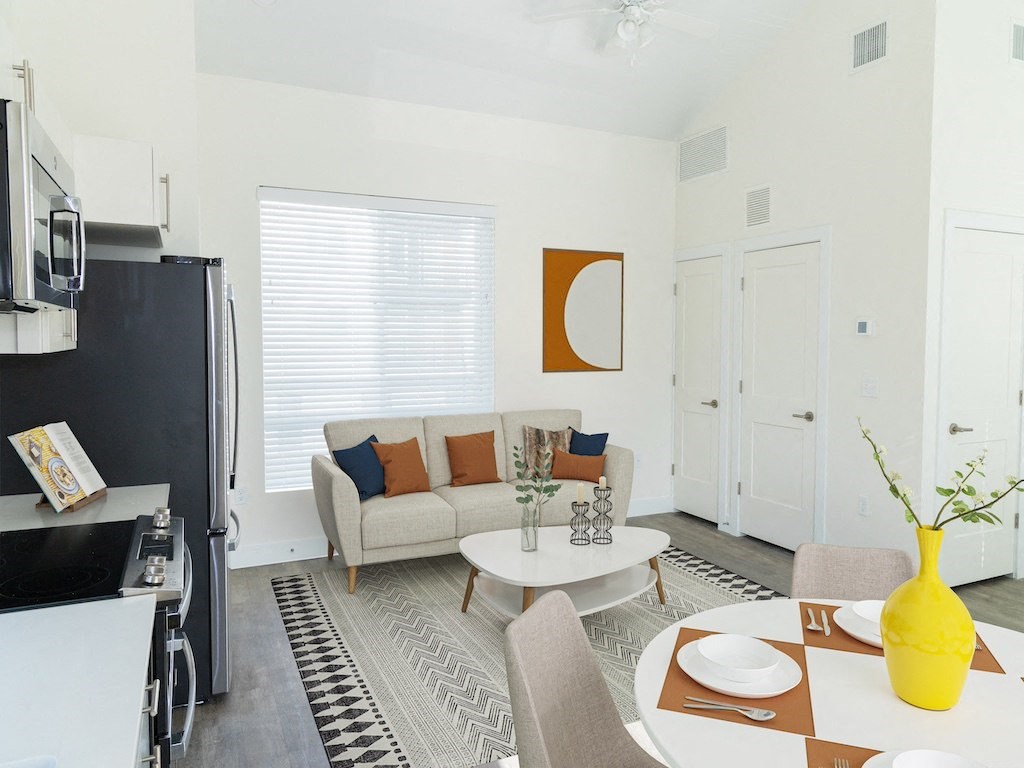 Comfy Dining and Living Area at The Arza Apartments