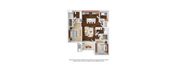Magnolia at Homestead 2 Bedroom Floorplan