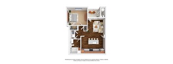 Magnolia at Homestead 1 Bedroom Floorplan