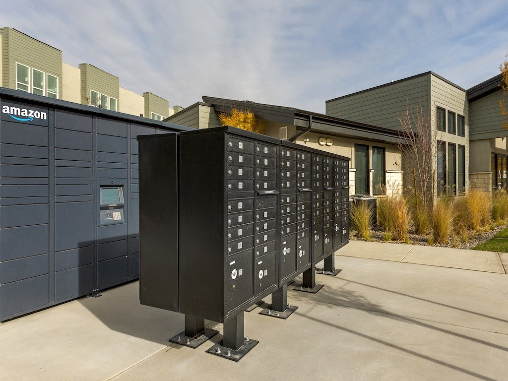 Mailboxes and an Amazon Hub at The Austin Townhomes, Draper, UT 84020