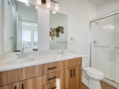 Main Bathroom in Townhome at The Amber