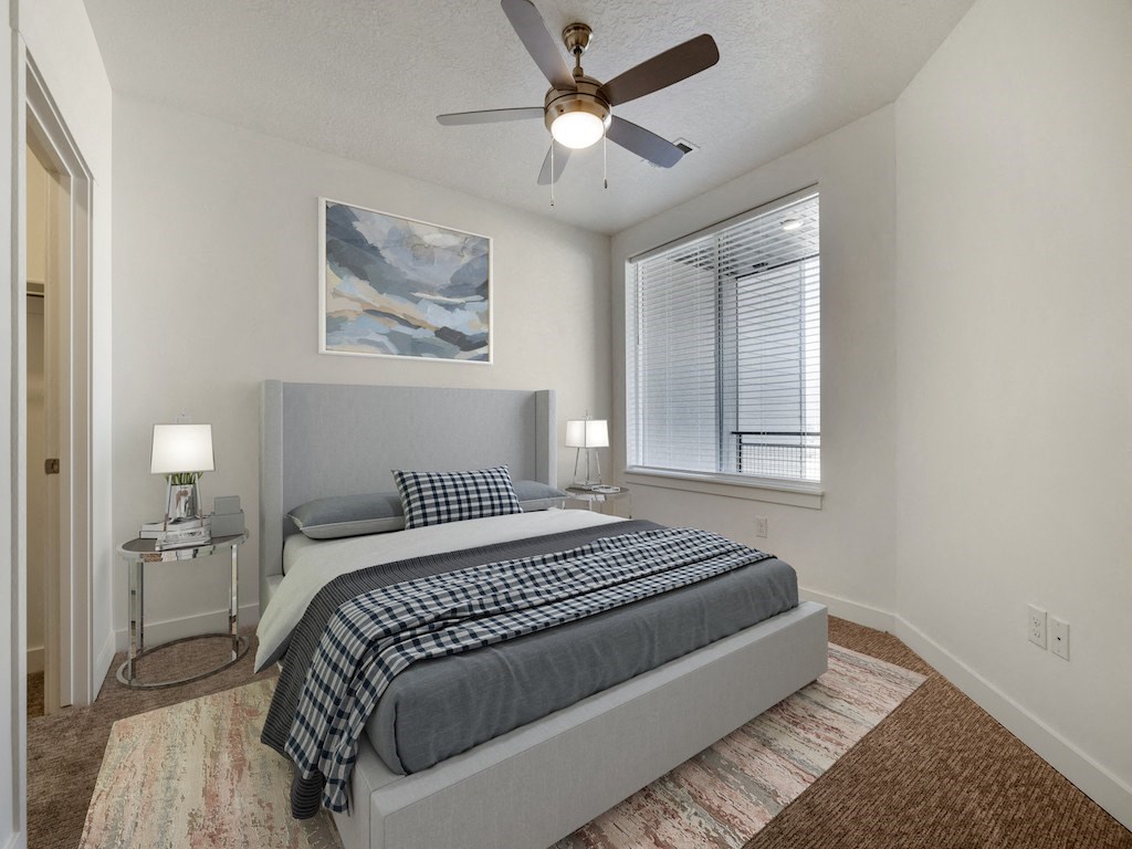Main Bedroom in One Bedroom Apartment at City Lofts