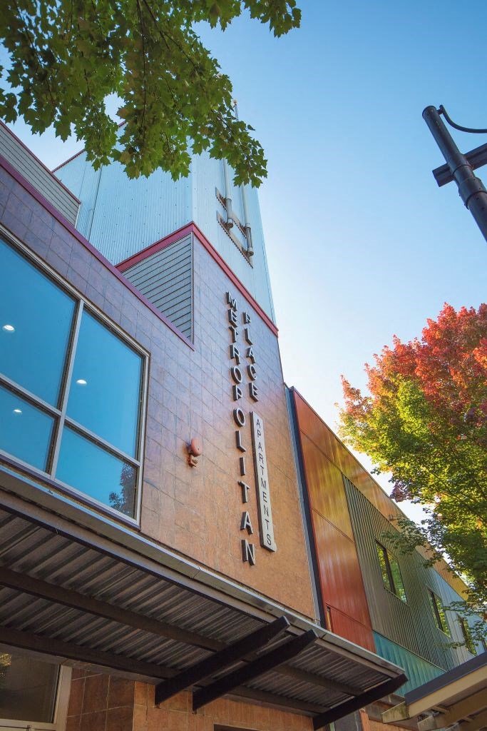Property Entrance at Metropolitan Collection Apartments, Washington, 98057