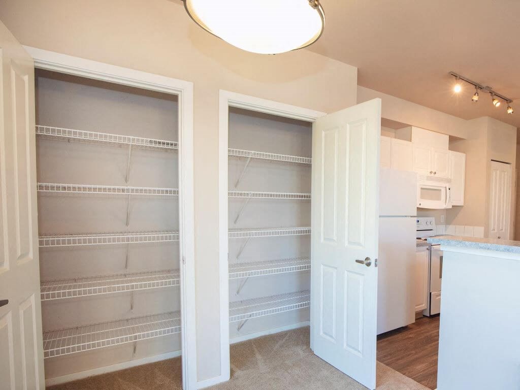 large pantry with storage at Metropolitan Collection Apartments, Renton